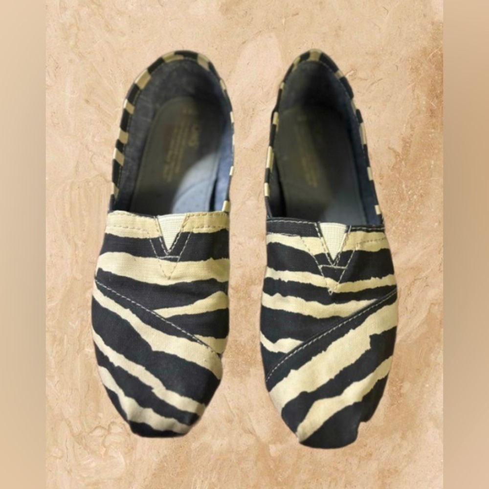 Zebra Print Slip-On Shoes